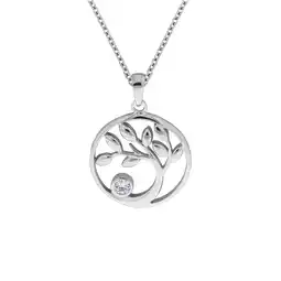 Netto Marken-Discount Zeeme Silber Anhänger mit Kette 925/- Sterling Silber rhodiniert Herz Zirkonia weiß Angebot