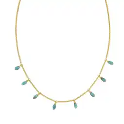 Netto Marken-Discount Zeeme Gemstones Anhänger mit Kette 925/- Sterling Silber vergoldet Türkis Angebot