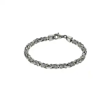 Netto Marken-Discount Zeeme Basic Armband Silber 925 poliert Königskette 4mm breit Angebot
