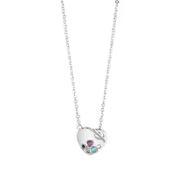 Netto Marken-Discount Zeeme Gemstones Collier 925 Sterling Silber rhodiniert Edelstein Echtstein Angebot