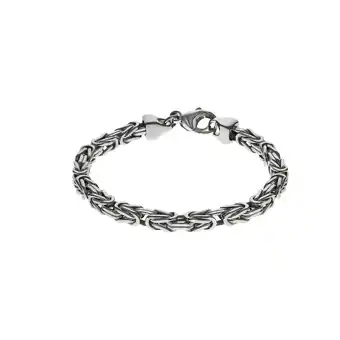 Netto Marken-Discount Zeeme Basic Armband Silber 925 poliert Königskette 5mm breit Angebot
