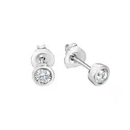 Netto Marken-Discount Zeeme Basic Ohrstecker Silber 925 rhodiniert mit Zirkonia weiß 4mm Angebot