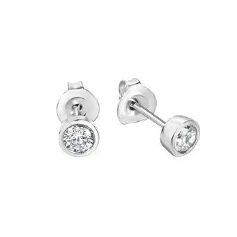 Netto Marken-Discount Zeeme Basic Ohrstecker Silber 925 rhodiniert mit Zirkonia weiß 4mm Angebot