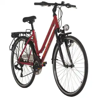 Netto Marken-Discount Dacapo DaCapo Trekkingrad Damen 28'' Metropolis Rot 21 Gänge RH 48 cm Angebot