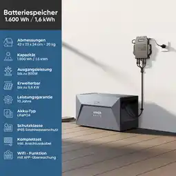 Netto Marken-Discount Anker SOLIX Solarbank E1600, 1.6kWh Akkukapazität, IP65, LFP Akku, Plug&Play Angebot