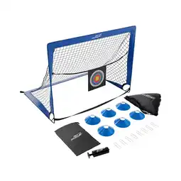 Netto Marken-Discount ArtSport Pop-up Fußballtor Goal Master - 2er Set mit Zubehör, 2 Fußballtore Indoor, Garten - Blau Angebot