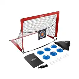 Netto Marken-Discount ArtSport Pop-up Fußballtor Goal Master - 2er Set mit Zubehör, 2 Fußballtore Indoor, Garten - Rot Angebot