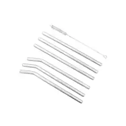 Netto Marken-Discount 6er Set Strohhalme 20 cm, Glastrinkhalme mit Reinigungsbürste Angebot