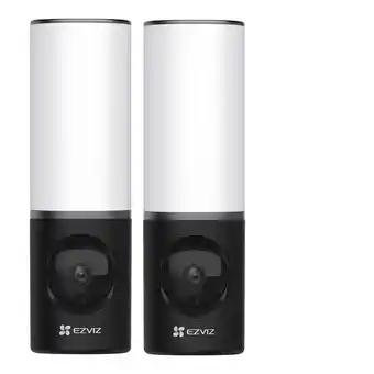 Netto Marken-Discount EZVIZ LC3 Smart Outdoor Security Light, Außen Wandlampe mit Überwachungskamera, 2er-Set Angebot