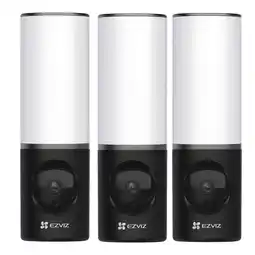 Netto Marken-Discount EZVIZ LC3 Smart Outdoor Security Light, Außen Wandlampe mit Überwachungskamera, 3er-Set Angebot