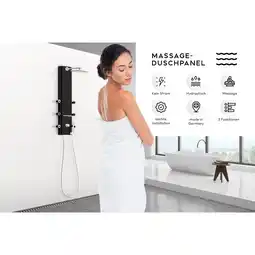 Netto Marken-Discount Dusbad Aqua Dancer einzigartiges bewegliches Duschpaneel Made in Germany schwarz Angebot