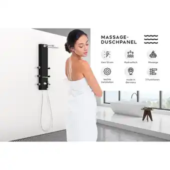 Netto Marken-Discount Dusbad Aqua Dancer einzigartiges bewegliches Duschpaneel Made in Germany schwarz Angebot