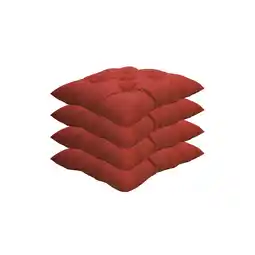 Netto Marken-Discount NYVI Stuhlkissen Genua 38x38 cm 4er Pack Sitzkissen mit Steppung Farbe:Rot Angebot