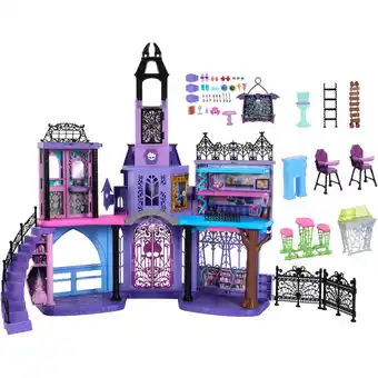 Netto Marken-Discount Monster High Puppenhaus Monster High Haunted High School-Puppenhaus mit Möbel- und Zubehörteilen Angebot