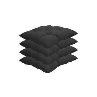 Netto Marken-Discount NYVI Stuhlkissen Genua 38x38 cm 4er Pack Sitzkissen mit Steppung Farbe:Anthrazit Angebot