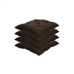 Netto Marken-Discount NYVI Stuhlkissen Genua 38x38 cm 4er Pack Sitzkissen mit Steppung Farbe:Braun Angebot