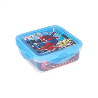 Netto Marken-Discount Spiderman Kinder Brotdose – 500 ml Quadratische Lunchbox für Angebot