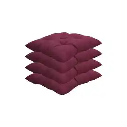 Netto Marken-Discount NYVI Stuhlkissen Genua 38x38 cm 4er Pack Sitzkissen mit Steppung Farbe:Berry Angebot