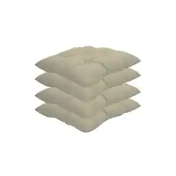 Netto Marken-Discount NYVI Stuhlkissen Genua 38x38 cm 4er Pack Sitzkissen mit Steppung Farbe:Ecru Angebot