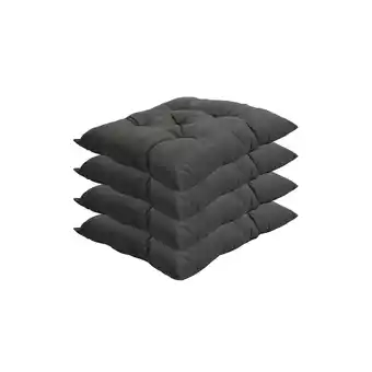 Netto Marken-Discount NYVI Stuhlkissen Genua 38x38 cm 4er Pack Sitzkissen mit Steppung Farbe:Grau Angebot