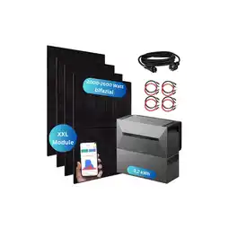 Netto Marken-Discount Balkonkraftwerk 2000+ Watt + Anker Solarbank 2 Pro Speicher (3,2 kWh) Wechselrichter integriert Angebot