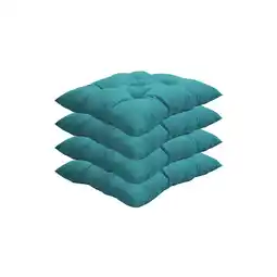 Netto Marken-Discount NYVI Stuhlkissen Genua 38x38 cm 4er Pack Sitzkissen mit Steppung Farbe:Aqua Angebot