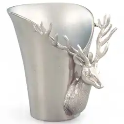 Netto Marken-Discount Deco Pleasure Weinkühler CERVO groß Silber Alu Kühler Topf Hirsch Sektkelch Angebot