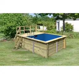 Netto Marken-Discount Karibu Holzpool Nemo mit Sonnenterrasse und Poolset Angebot