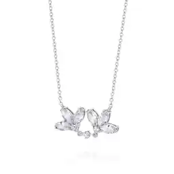 Netto Marken-Discount LEIS Kette 925 Sterling Silber rhodiniert Glänzend Blume Zirkonia weiß Angebot