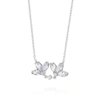 Netto Marken-Discount LEIS Kette 925 Sterling Silber rhodiniert Glänzend Blume Zirkonia weiß Angebot