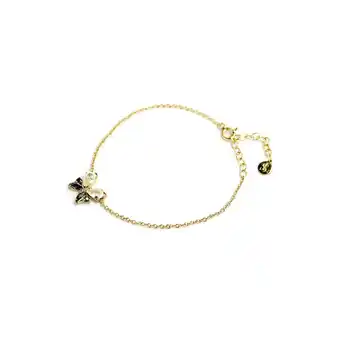 Netto Marken-Discount LEIS Armband 925 Sterling Silber vergoldet Glänzend Schmetterling Zirkonia gelb Angebot