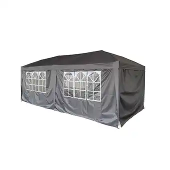 Netto Marken-Discount Garden Pleasure Pavillion SAMBESI anthrazit 6x3m Anthrazit mit Seitenteile Angebot