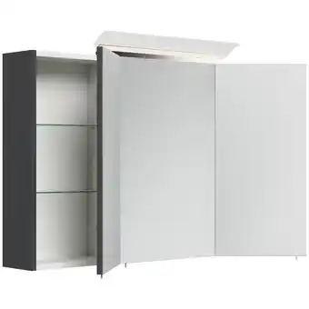 Netto Marken-Discount Spiegelschrank 120cm inkl. Design LED-Lampe und Glasböden weiss hochglanz Angebot