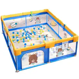 Netto Marken-Discount Ecosa Laufgitter 200x180cm faltbar Spielgitter Krabbelgitter Bällebad Angebot