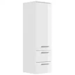 Netto Marken-Discount Hochschrank 120 cm weiss hochglanz mit Glaseinlagen Angebot