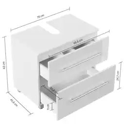 Netto Marken-Discount Mondial Universal Unterbau auf Standfüßen 70 cm SoftClose weiss hochglanz Angebot