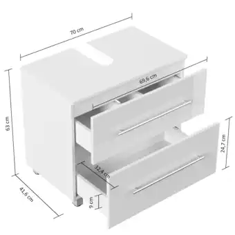 Netto Marken-Discount Mondial Universal Unterbau auf Standfüßen 70 cm SoftClose weiss hochglanz Angebot