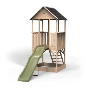 Netto Marken-Discount EXIT Panorama 500 Holzspielhaus mit Rutsche und Sandkasten Angebot