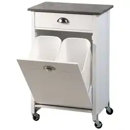 Netto Marken-Discount Kesper Küchenwagen mit Mülleimer - Weiß/Grau Angebot