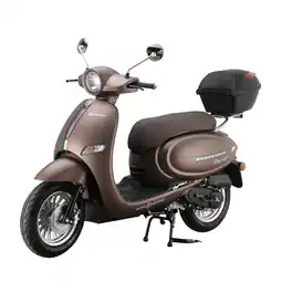 Netto Marken-Discount Alpha Motors Motorroller Cappucino 50 ccm 25 km/h EURO 5 mattbraun inkl. Topcase Angebot