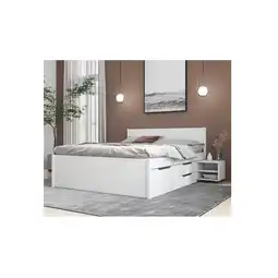 Netto Marken-Discount Inter Link Bett mit Stauraum Efetivo inkl. Nachtkommode und Lattenrost 160x200 cm Angebot