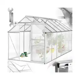 Netto Marken-Discount tectake Gewächshaus, 11,13 m³, UV-beständig und wärmedämmend, 185 x 375 x 195 cm Angebot