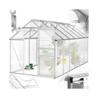 Netto Marken-Discount tectake Gewächshaus, 11,13 m³, UV-beständig und wärmedämmend, 185 x 375 x 195 cm Angebot