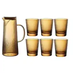 Netto Marken-Discount Karaffe 1300ml mit 6 Gläser 260 ml - stilvoll & zeitlos Angebot