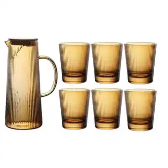 Netto Marken-Discount Karaffe 1300ml mit 6 Gläser 260 ml - stilvoll & zeitlos Angebot