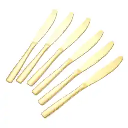 Netto Marken-Discount 6er Set goldene Tafelmesser aus hochwertigem Edelstahl Angebot
