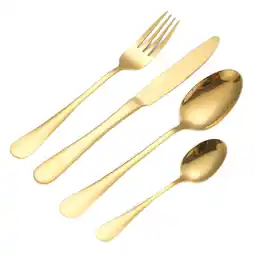 Netto Marken-Discount 72 tlg Besteck-Set für 12 Personen aus 18/10 Edelstahl in Gold Angebot