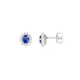 Netto Marken-Discount LEIS Ohrstecker 925/- Sterling Silber rhodiniert Saphir und Zirkonia Angebot