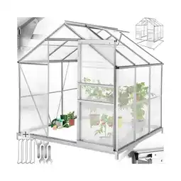 Netto Marken-Discount tectake Gewächshaus mit Fundament, 5,85 m³, UV-beständig und wärmedämmend, 185 x 190 x 195 cm Angebot