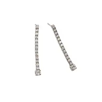 Netto Marken-Discount LEIS Ohrhänger 925 Sterling Silber rhodiniert Glänzend Zirkonia weiß Angebot